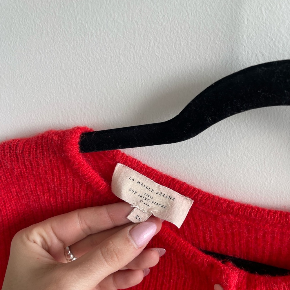 Sézane Gaspard Cardigan Red - Picture 3 of 7